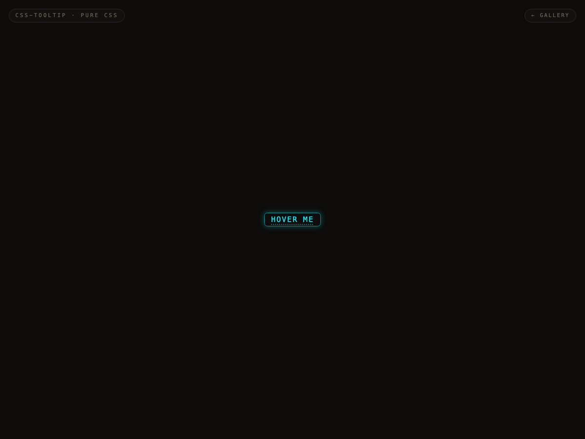 Pure CSS Tooltip — preview