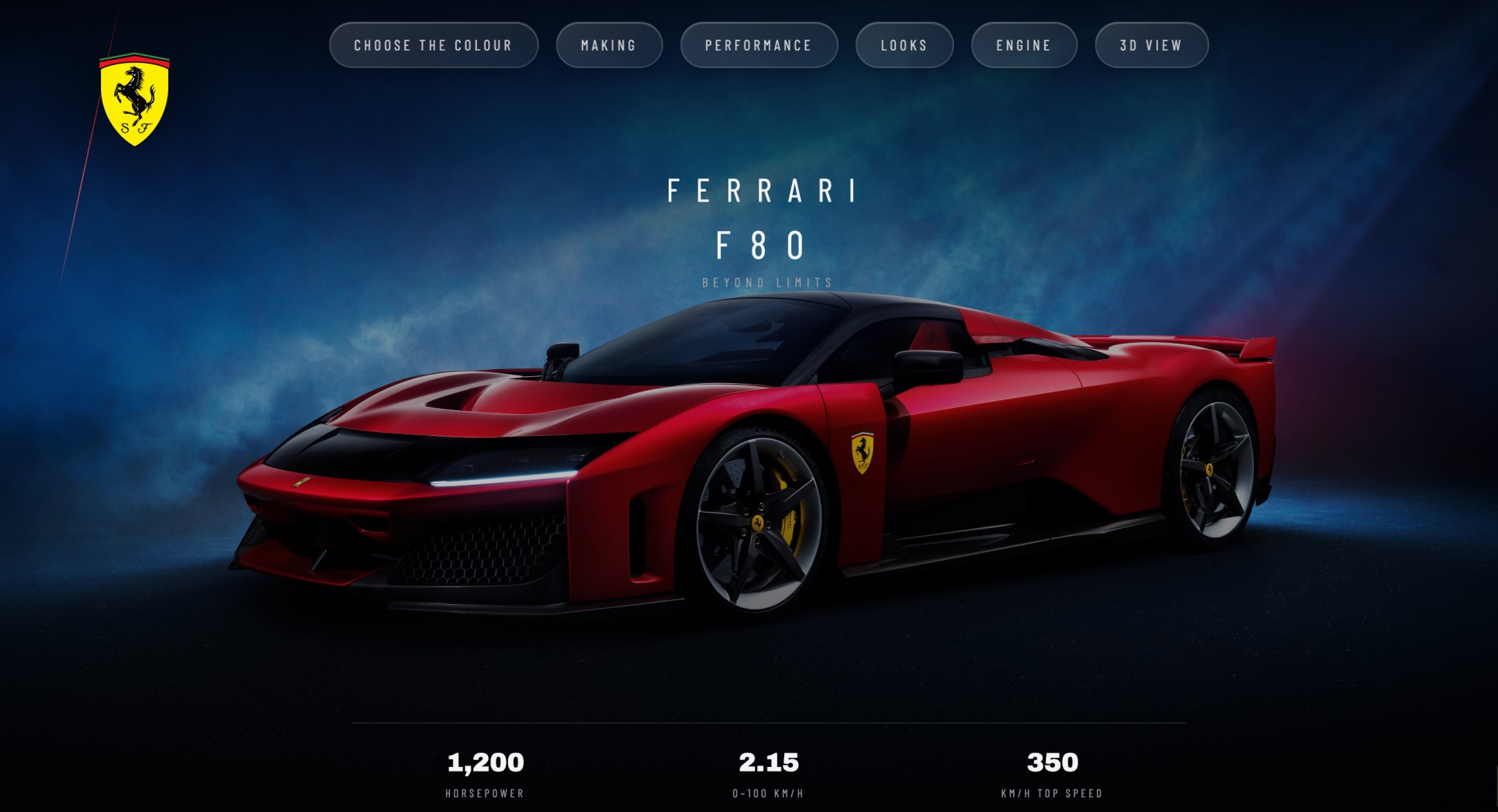 ferrari landing page — preview