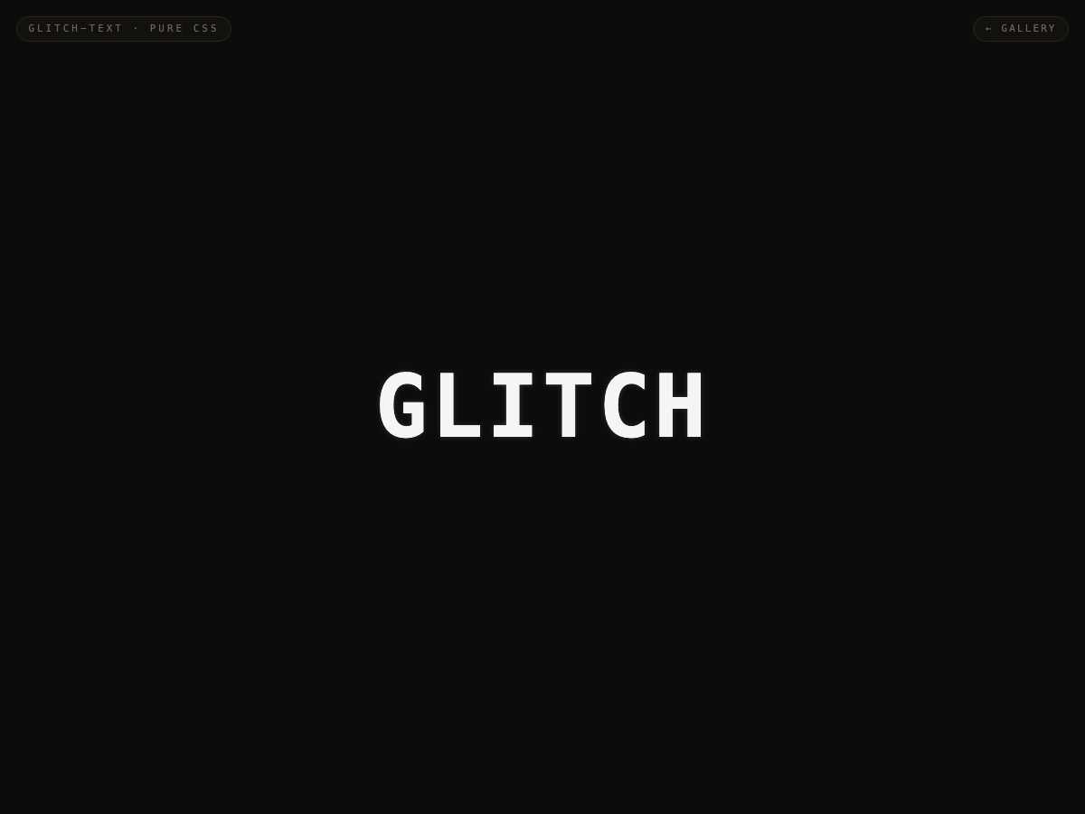 Glitch Text — preview