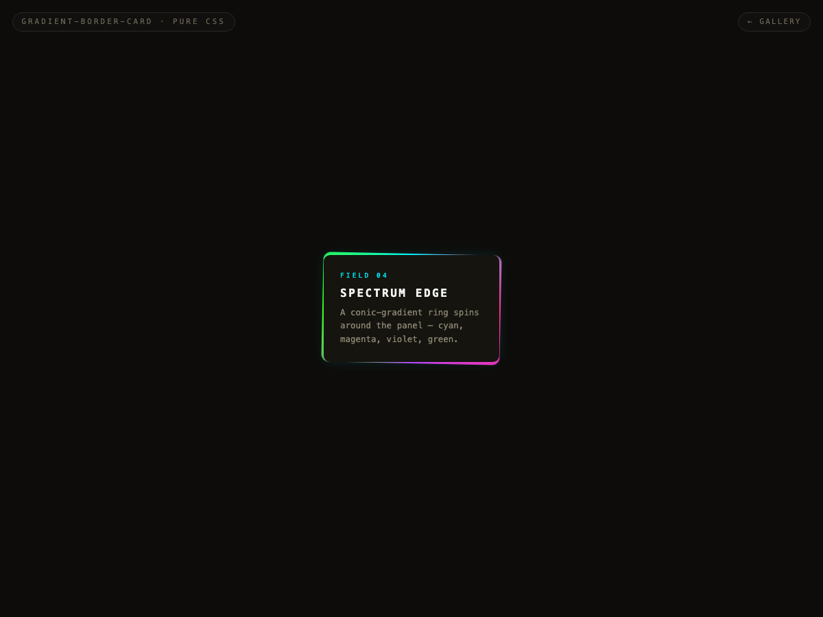 Gradient Border Card — preview