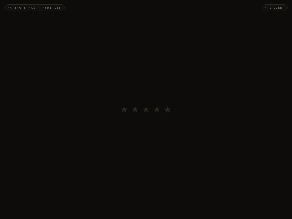 Hover Rating Stars — preview