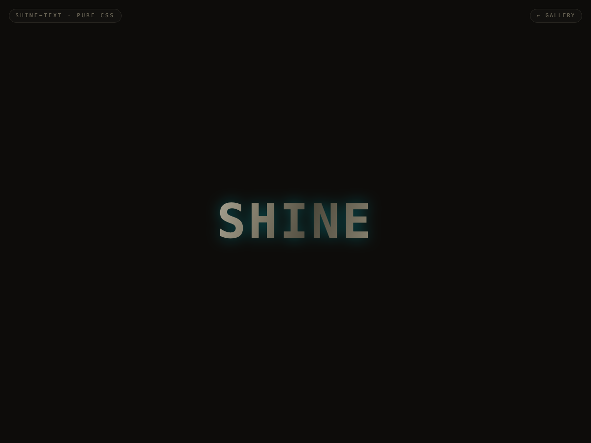 Metallic Shine Text — preview