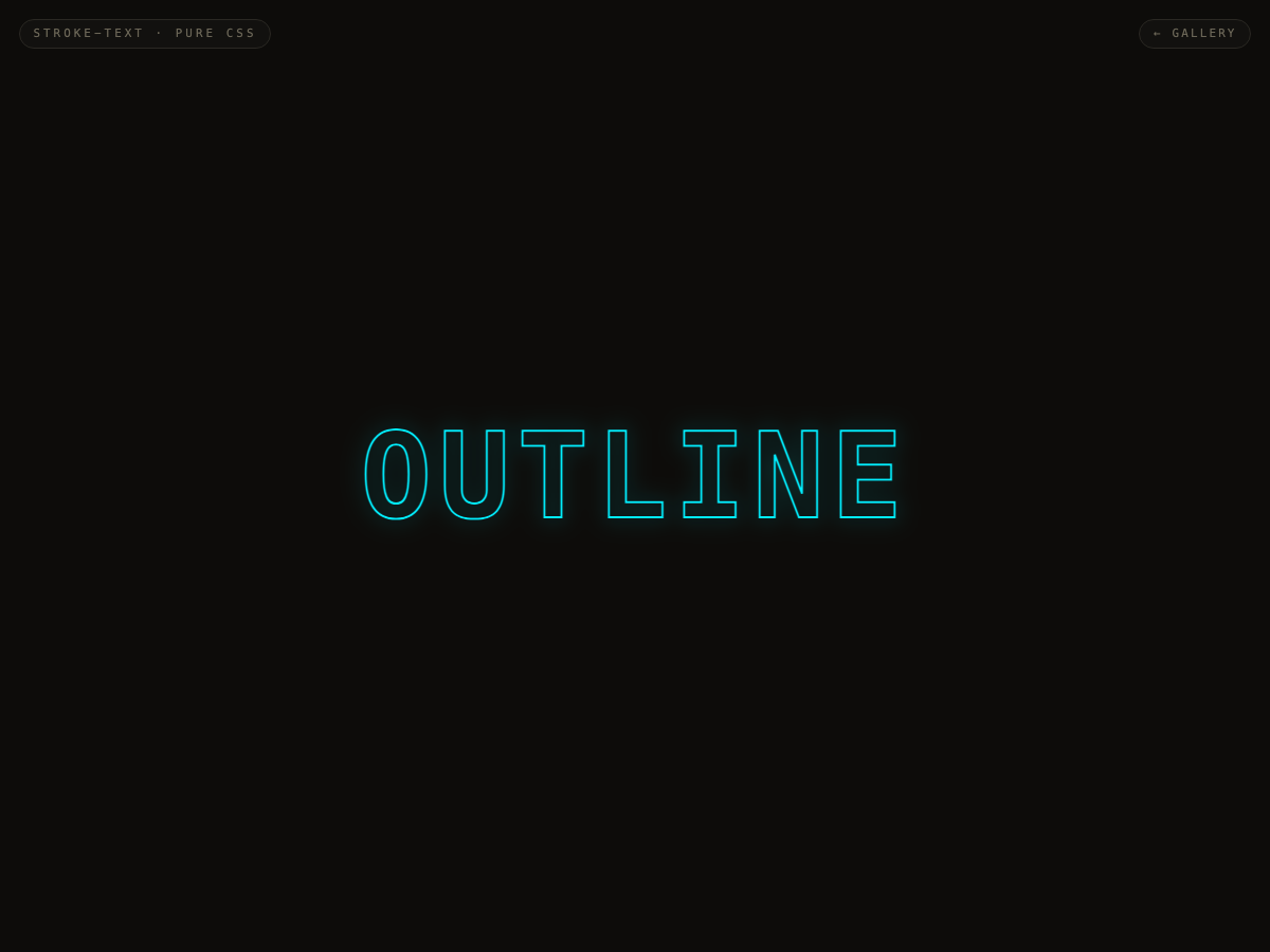 Outline Stroke Text — preview